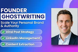 ghostwrite linkedin posts for founders and do personal brand management article