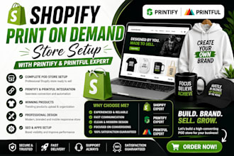 shopify print on demand pod store setup with printify and printful expert
