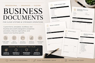 create professional forms, trackers, and business documents