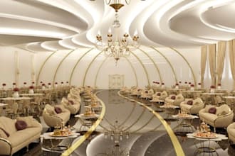 design modern event venues, party halls, tents and 3d lighting concepts