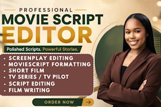do your screenplay editor movie script editing, script writing, tv series