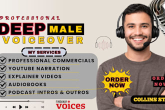 narrate, or edit and master acx audiobook, memoir duet character novel voiceover