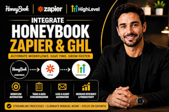 integrate honeybook crm with zapier and gohighlevel