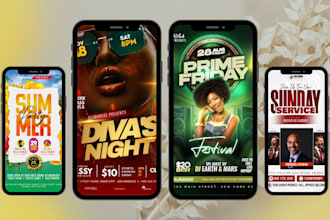 do club flyer design, events, church flyer animation and motion flyer design