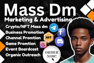 social media promotion, crypto promotion telegram channel growth mass dm discord