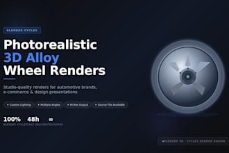 design photorealistic 3d alloy wheel renders in blender cycles