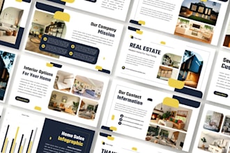 design luxury real estate presentation pitch deck property listing canva design
