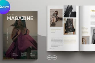design editable printable product catalog magazine for fashion clothing brand