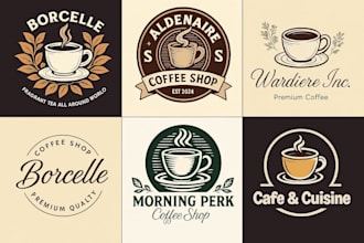 make starbuck , coffee shop, bar or restaurant logo branding