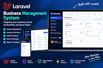 build a custom laravel business management system