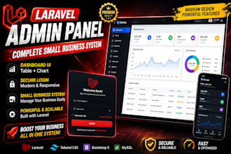 build laravel admin panel for small business