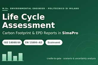 do a life cycle assessment lca in simapro with a full report