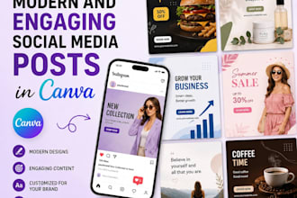 design modern social media posts