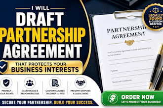 draft legally sound partnership agreement for secure business deals
