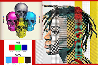 do color separation halftone spot cmyk for screen printing and dtf