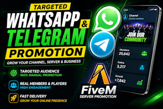 promote your fivem account, telegram and whatsapp