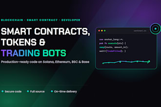 develop solana smart contract, token and crypto trading bot