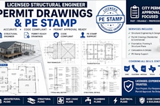 structural engineer permit drawing ohio arizona tx florida california pe stamp