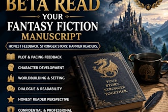 professionally beta read your fantasy fiction manuscript