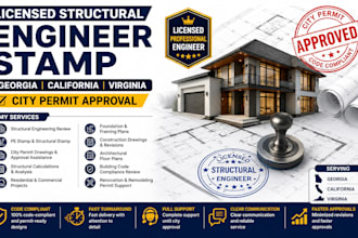 licensed structural engineer stamp georgia california virginia stamp city permit