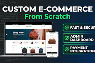 build your custom e commerce website from scratch