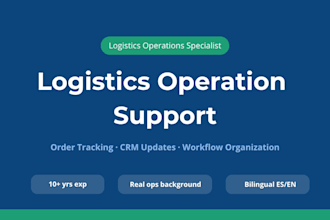 support your logistics and supply chain operations