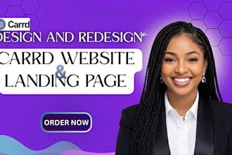 do carrd website design, redesign carrd website and carrd co landing page design