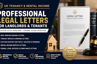 write uk solicitor tenancy and rental income legal letters