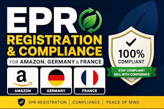 do epr registration and compliance for amazon, germany and france
