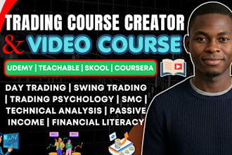 create forex, crypto, and stock market online course curriculum and video course