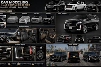 create 3d car modeling interior exterior vehicle design rendering