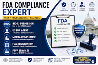 full fda 510k submission, US agent, mocra fda registration and compliance, fsvp