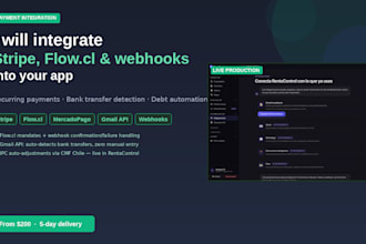 integrate recurring payments, webhooks and bank transfer automation into