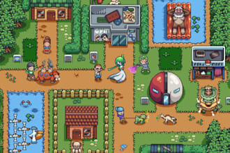 create top down pixel art tileset and tilemap for rpg games