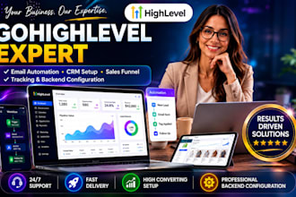 setup gohighlevel CRM funnel and email automation