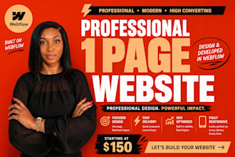 design and develop a simple and clean 1 page website