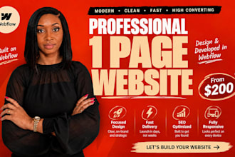 design and develop a simple and clean 1 page website
