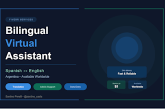 be your bilingual virtual assistant in english and spanish