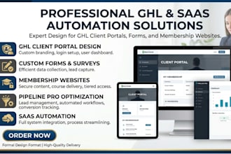 design ghl client portal form membership website pipeline pro saas automation