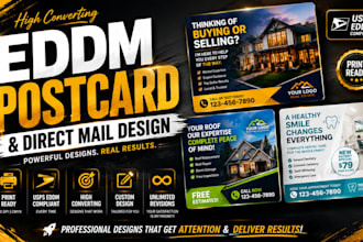 design real estate usps eddm postcard just listed mailer door hanger flyer