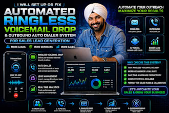 setup or fix USA ringless voicemail drop auto dialer sales leads voice broadcast