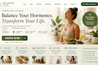design squarespace hormone health website coaching website wellness website