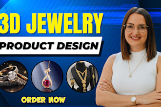 do 3d jewelry design, 3d cad jewelry design for 3d printing and rendering