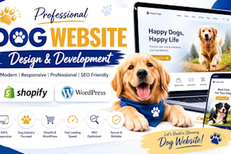 design dog breeder shopify website