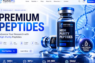 build peptide website fda compliant peptide website woocommerce peptide website