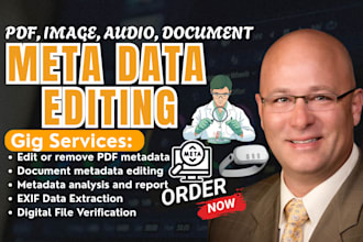 do forensic metadata editing, data extraction for audio, image, document