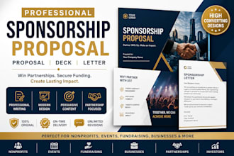 design professional sponsorship and fundraising proposals, decks and letters
