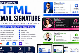 code clickable and responsive HTML email signature for real estate agents