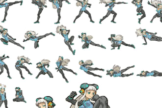 create pixel art animation pixel art character and game asset
