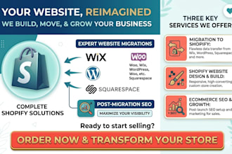 migrate wix squarespace migration to shopify, wordpress website to shopify